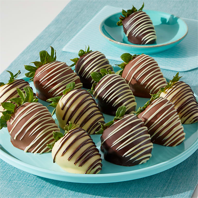 One Dozen Classic Belgian Chocolate–Covered Strawberries