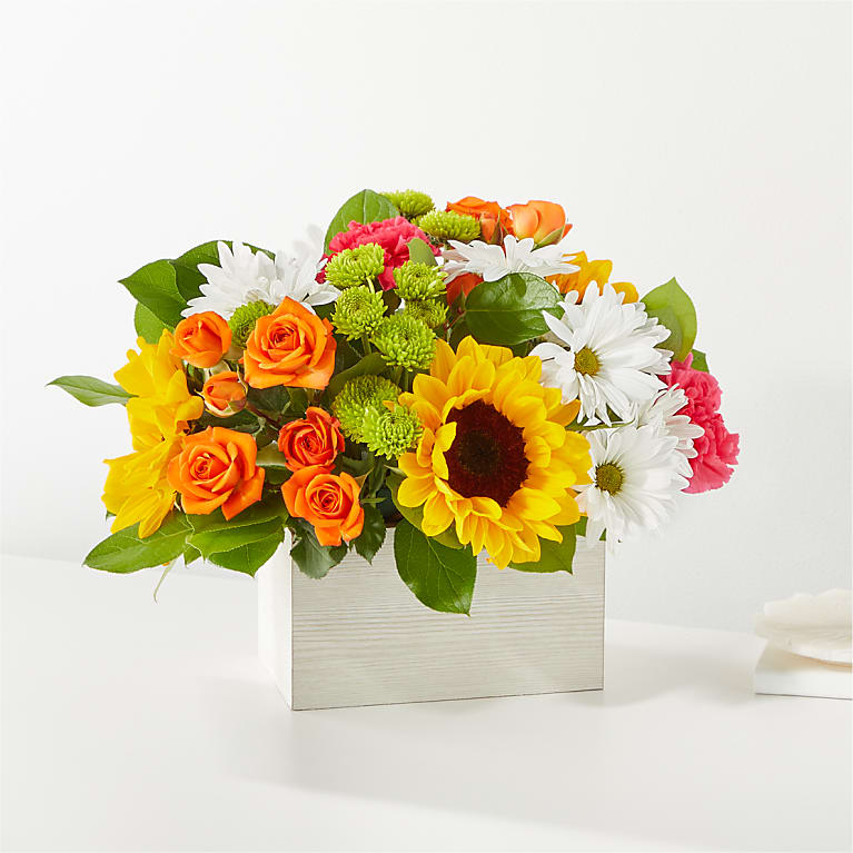 Sun-drenched Blooms Box Bouquet