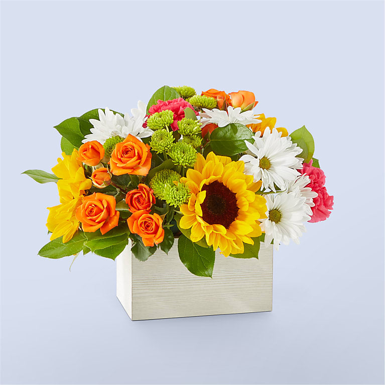 Sun-drenched Blooms Box Bouquet