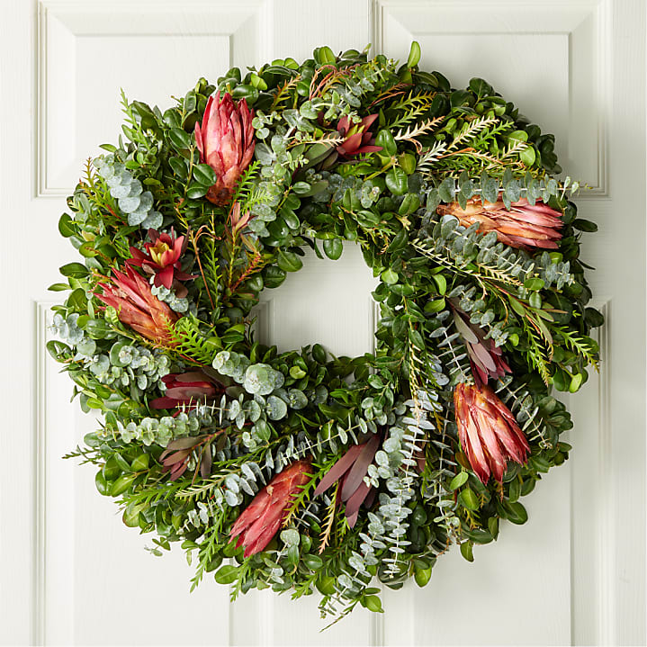 product image for Fresh Safari Sunset and Pink Protea Wreath