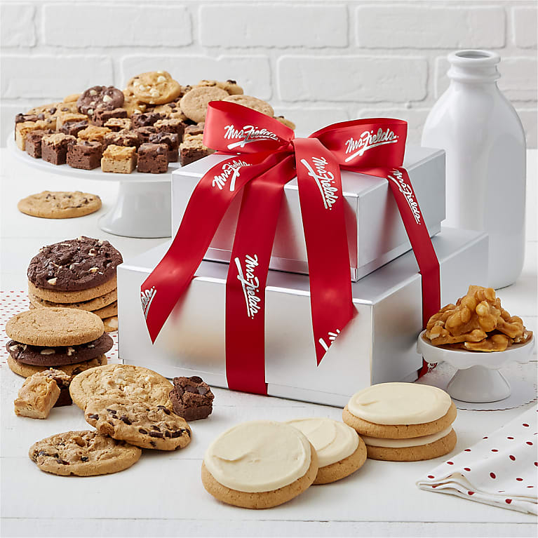 Mrs. Fields Personal Silver Cookie Tower