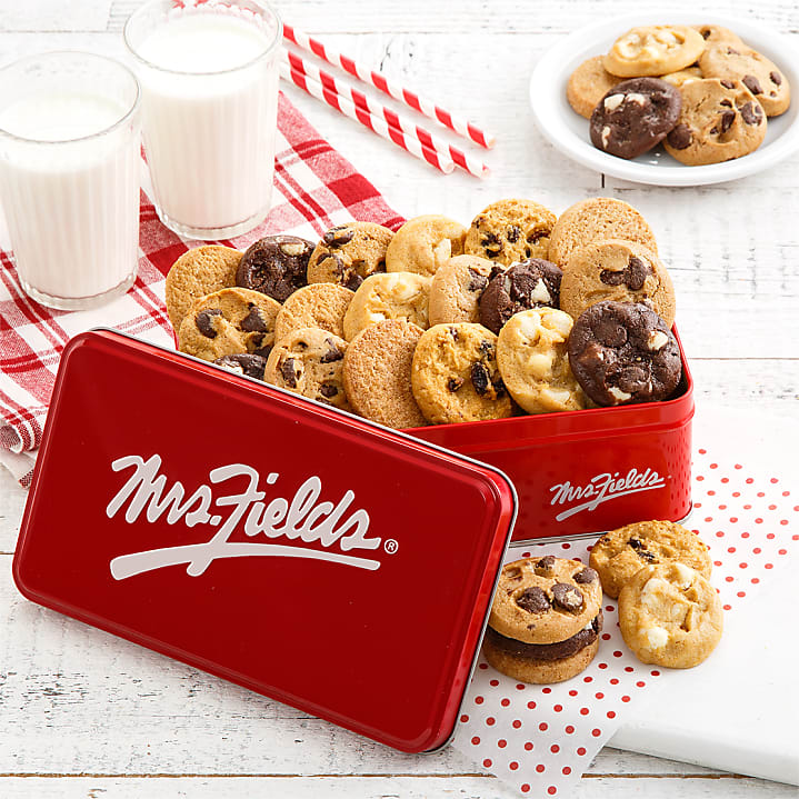 product image for Mrs. Fields 30 Nibblers® Bite-Sized Cookies Signature Tin