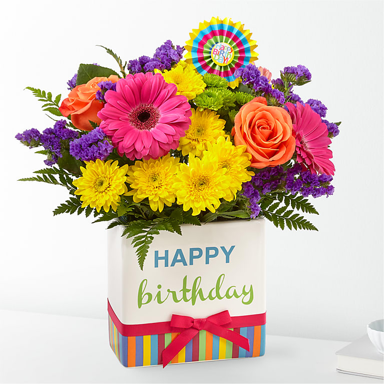 happy birthday flowers images