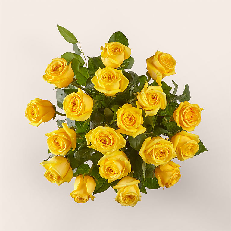 Long Stem Yellow Rose Bouquet