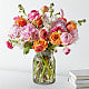 Peony & Ranunculus Garden Bouquet - Deluxe with Vase