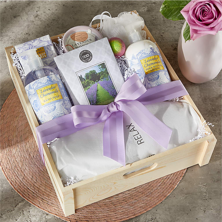 Lavender Spa Day Gift Basket