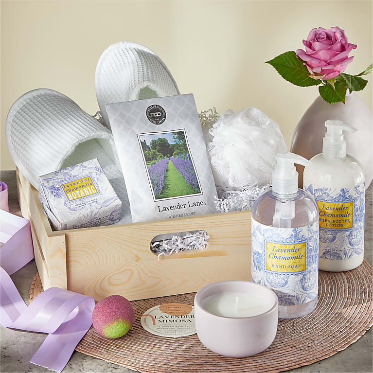 Lavender Spa Day Gift Basket