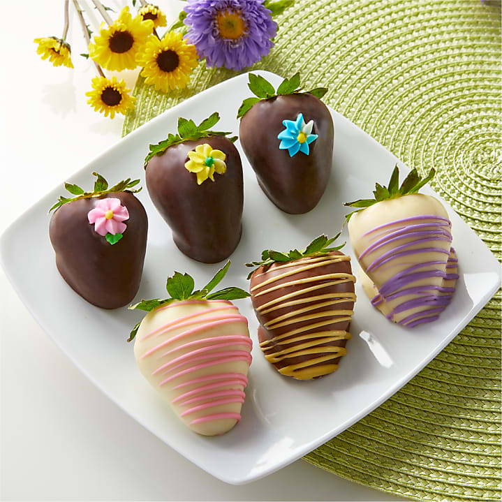 product image for Flower Power Belgian Chocolate Covered Strawberries - 6pc