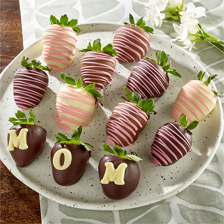 MOM Mother's Day BERRY-GRAM® - Belgian Chocolate Covered Strawberries - 12pc
