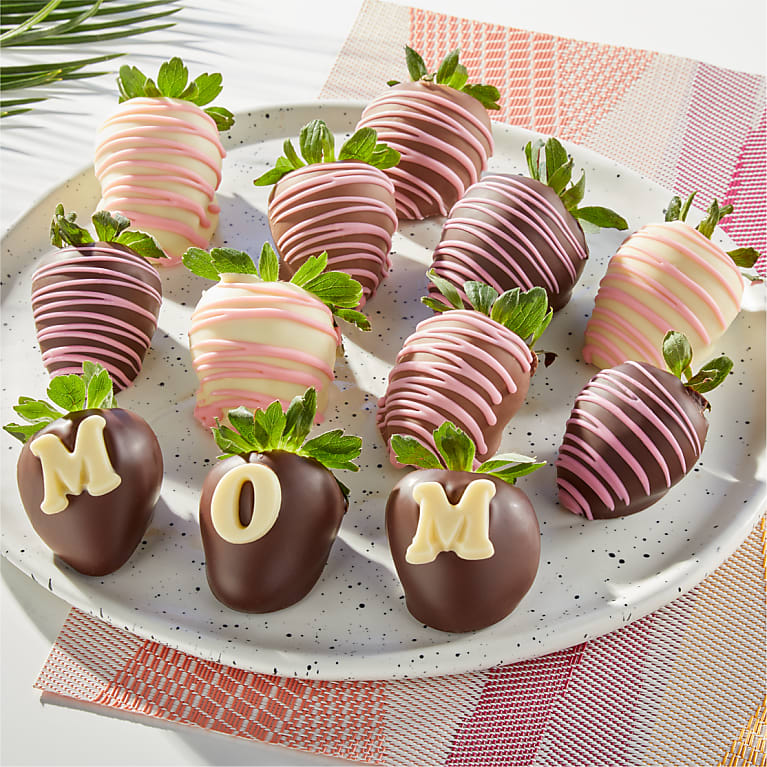 MOM Mother's Day BERRY-GRAM® - Belgian Chocolate Covered Strawberries - 12pc