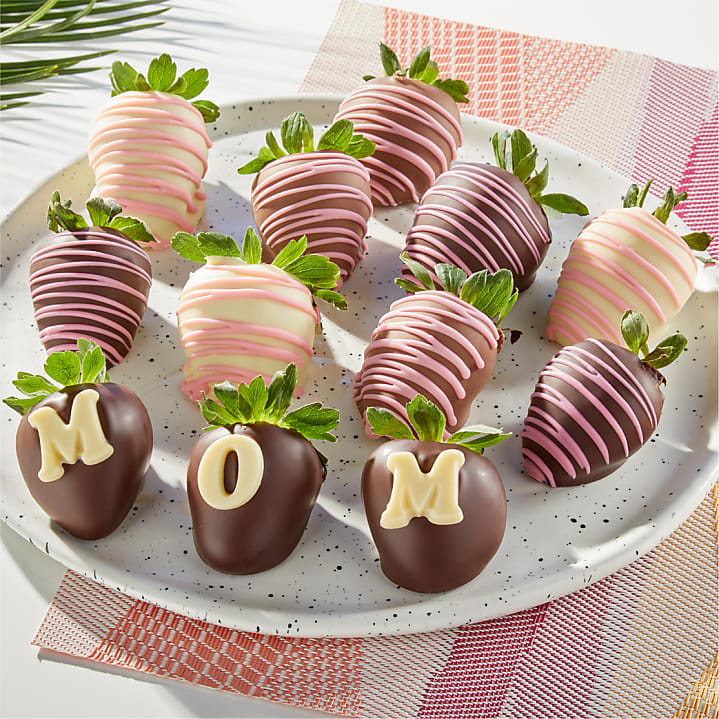 product image for MOM Mother's Day BERRY-GRAM® - Belgian Chocolate Covered Strawberries - 12pc