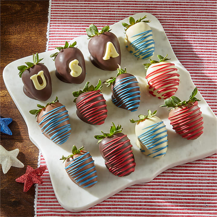 product image for One Dozen Patriotic Chocolate–Covered Strawberries