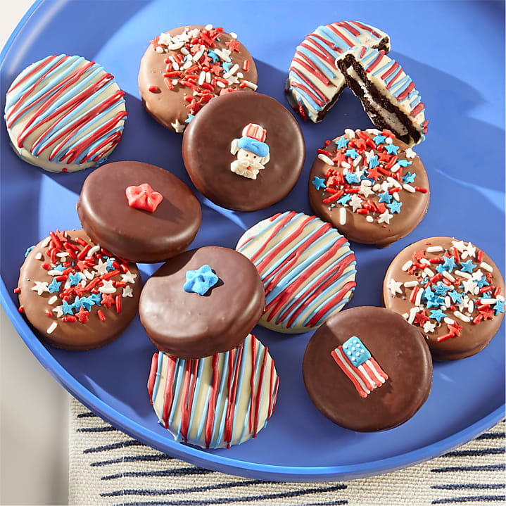 product image for Patriotic Belgian Chocolate Covered Sandwich Cookies