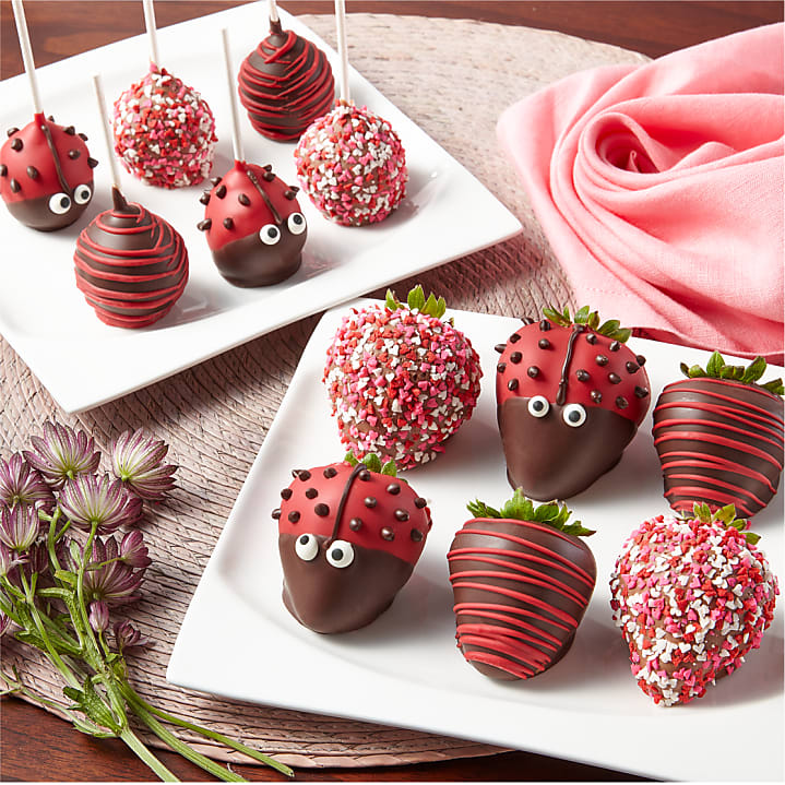 product image for Love Bug Belgian Chocolate-Covered Strawberries & Cake Pops