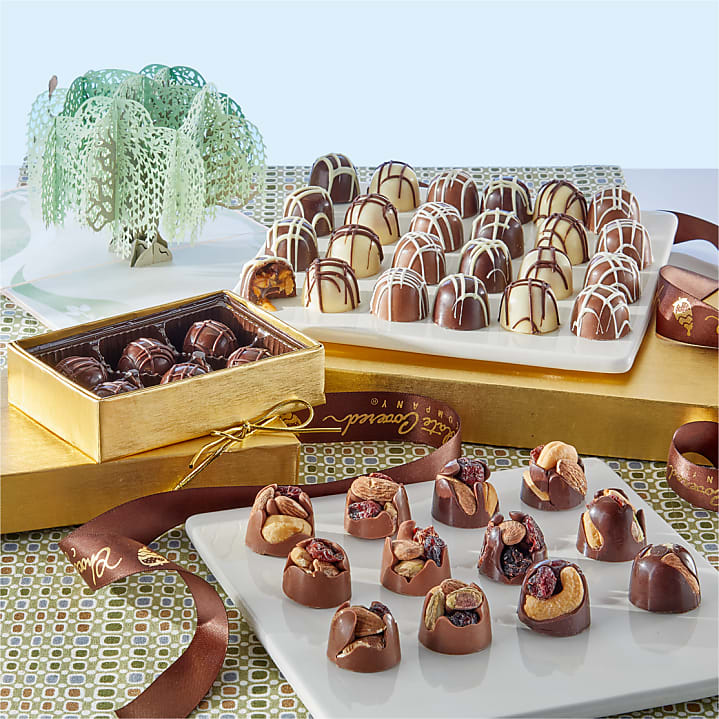 product image for Belgian Chocolates Gift Tower with Sympathy Greeting Card