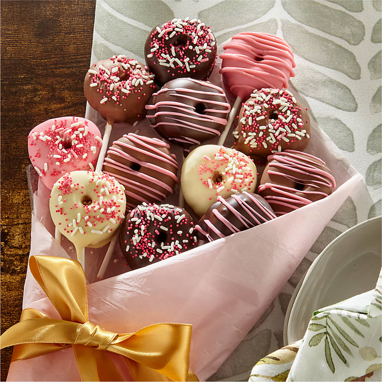 Mother's Day Belgian Chocolate Donut Pop Bouquet - Mother's Day flowers and chocolates