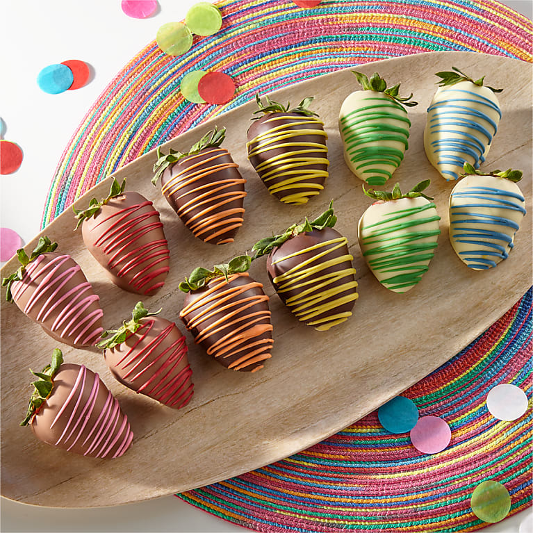 Rainbow Chocolate Covered Strawberries