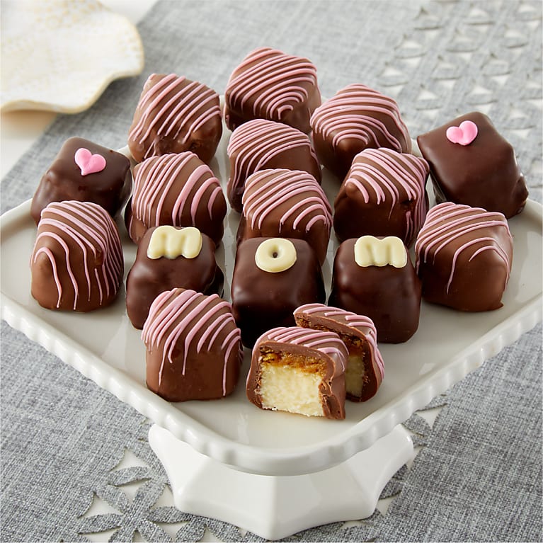 Mom Belgian Chocolate-Covered Cheesecake Delights