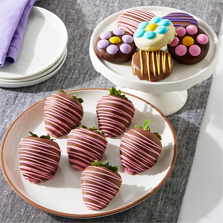 Mother's Day Belgian Chocolate-Covered Strawberries and OREO® Cookies Sweet Surprise Sampler