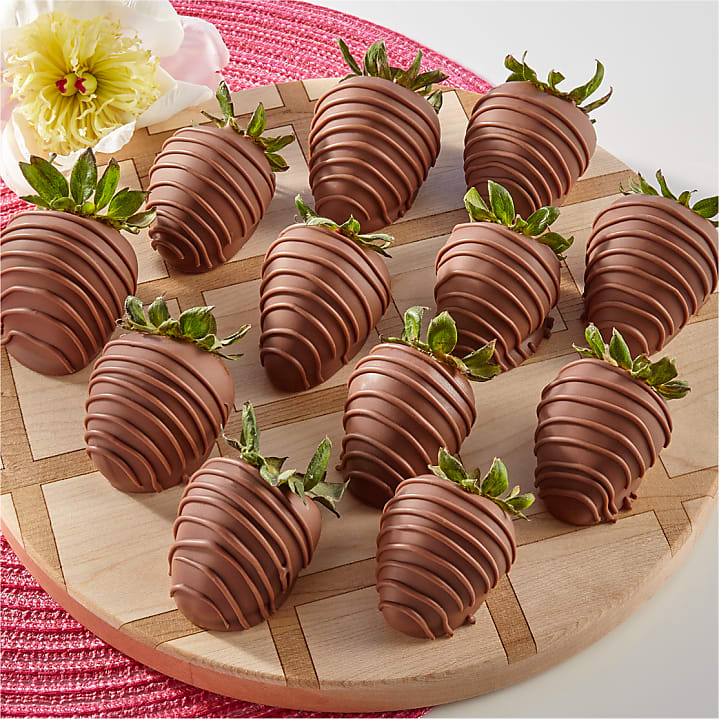 product image for Belgian Milk Chocolate Covered Strawberries- 12pc