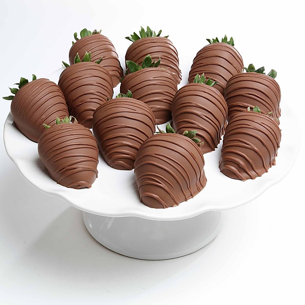 Milk Chocolate Covered Strawberries- 12pc