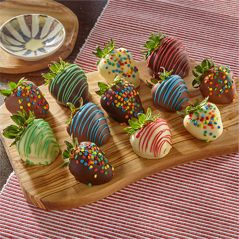 Time to Celebrate Belgian Chocolate Dipped Strawberries- 12pc