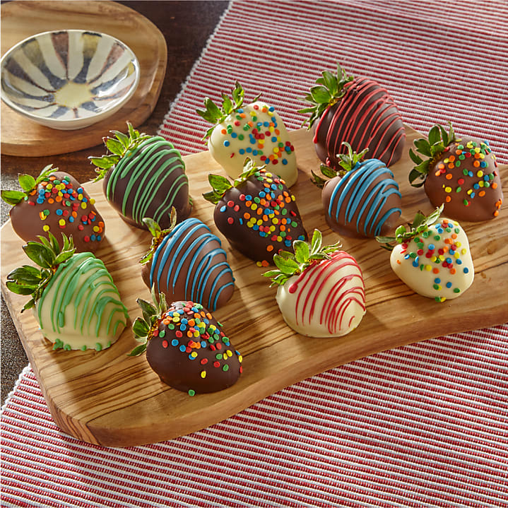 product image for Time to Celebrate Belgian Chocolate Dipped Strawberries- 12pc