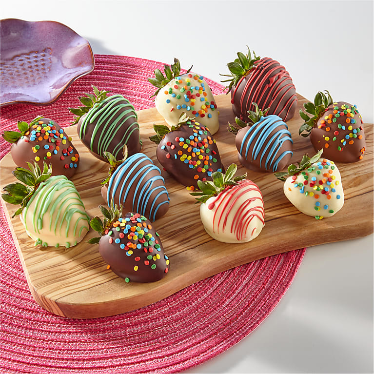 Time to Celebrate Belgian Chocolate Dipped Strawberries- 12pc