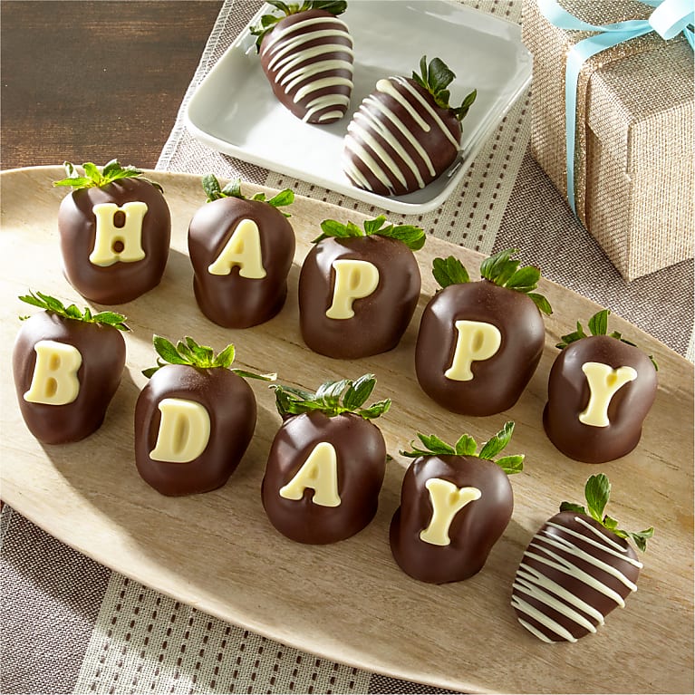 Happy Birthday Belgian Chocolate Covered Berry-Gram®