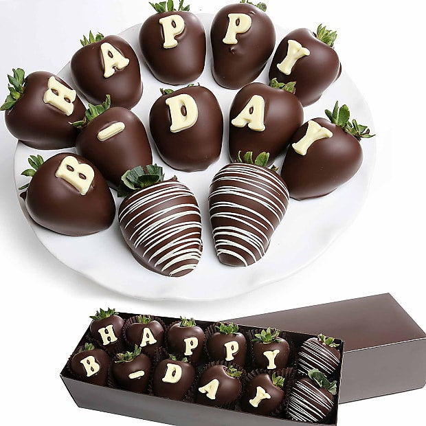 Happy Birthday Belgian Chocolate Covered Berry-Gram®