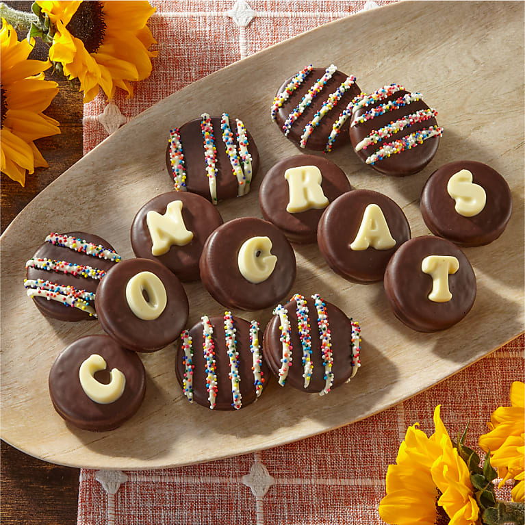 Congrats Belgian Chocolate Sandwich Cookies