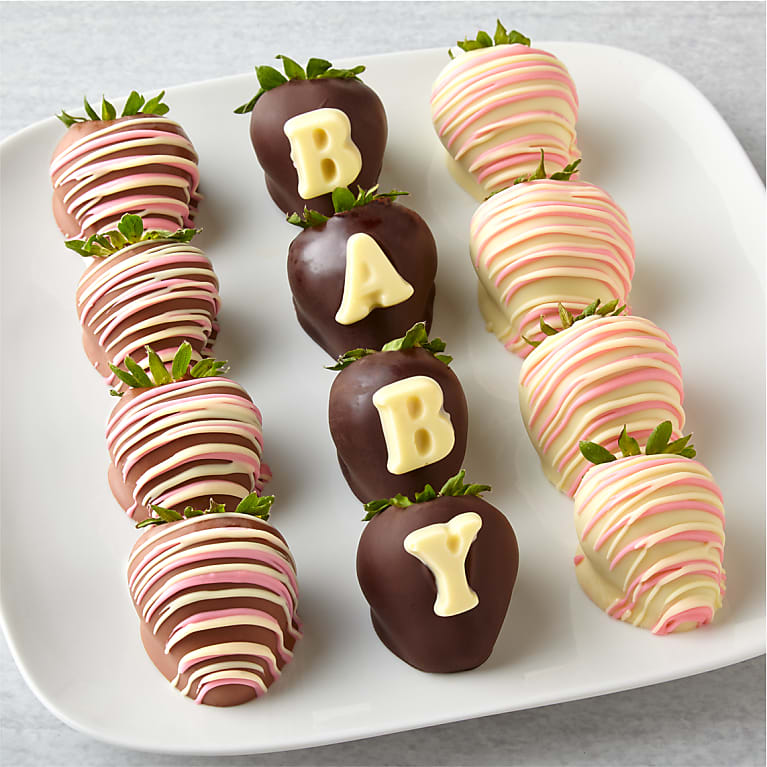 New Baby Pink Belgian Chocolate Covered Strawberries