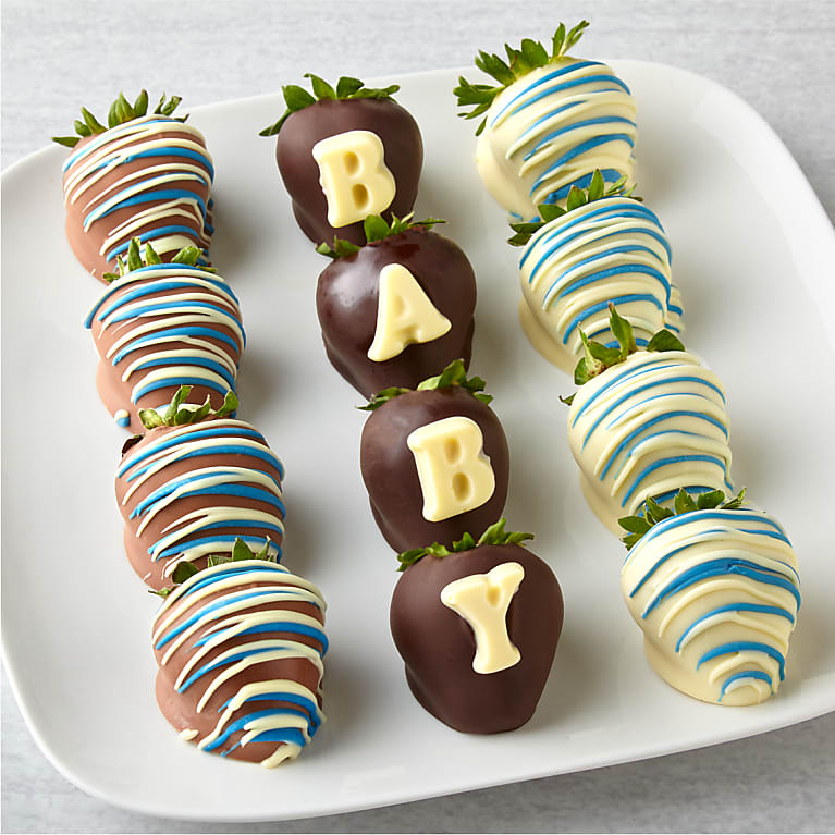 New Baby Blue Belgian Chocolate Covered Strawberries