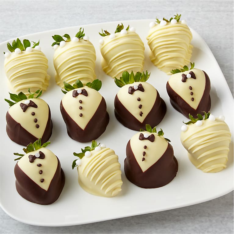 To the Bride and Groom Belgian Chocolate Covered Strawberries