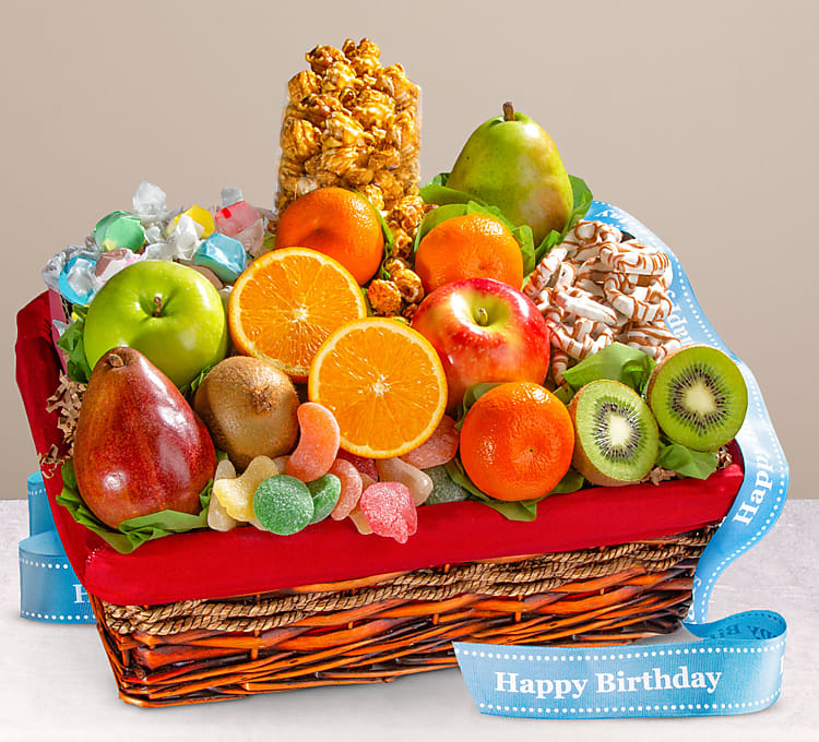 Happy Birthday Gourmet Fruit Basket