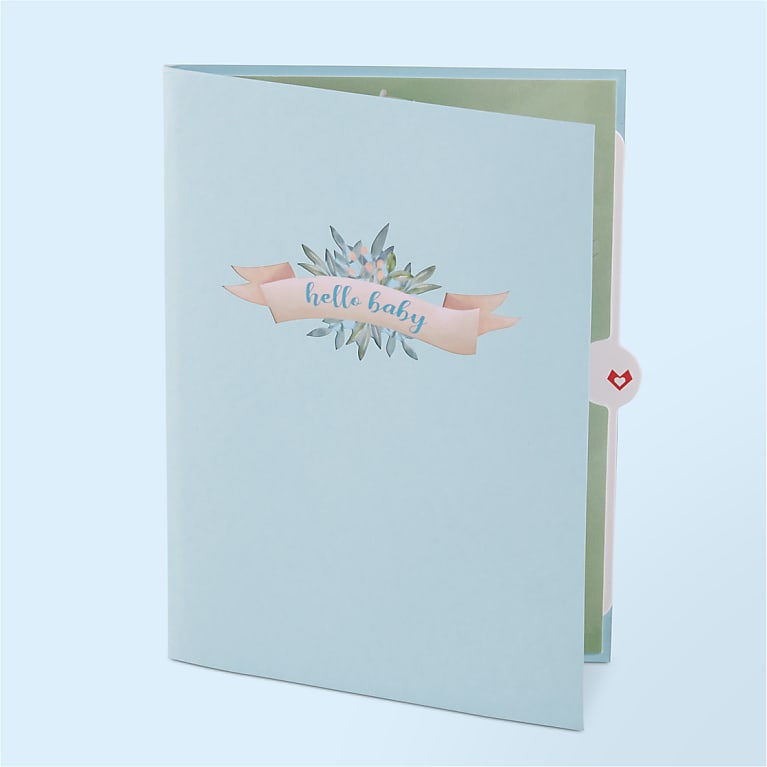 Blue Hydrangea Plant & Welcome Baby Lovepop® Pop-Up Card