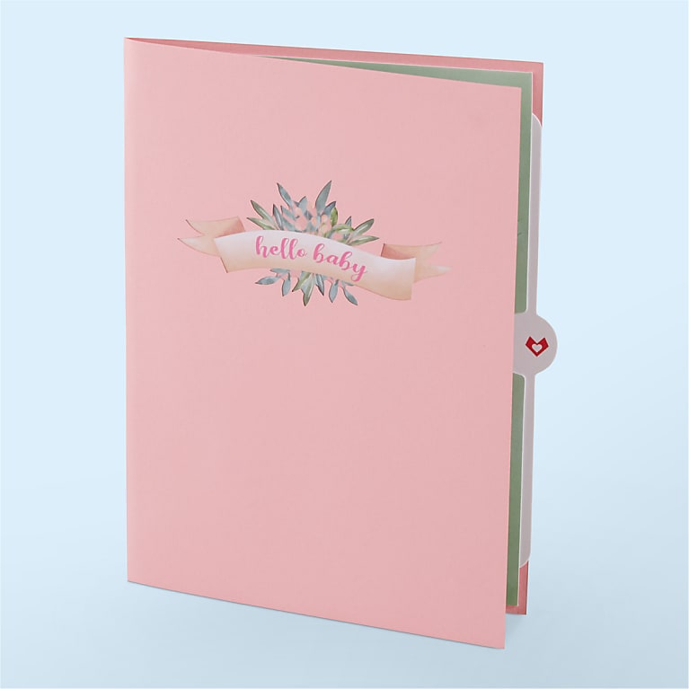 Pink Hydrangea Plant & Welcome Baby Lovepop® Pop-Up Card