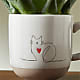 Haworthia Succulent in Cat Love Mug