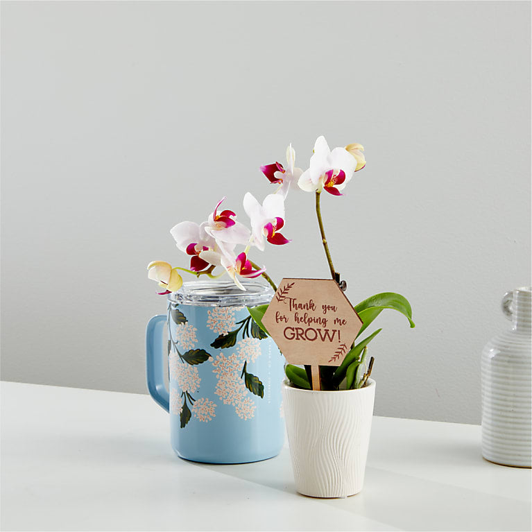 Thank You Orchid in Corkcicle® Mug