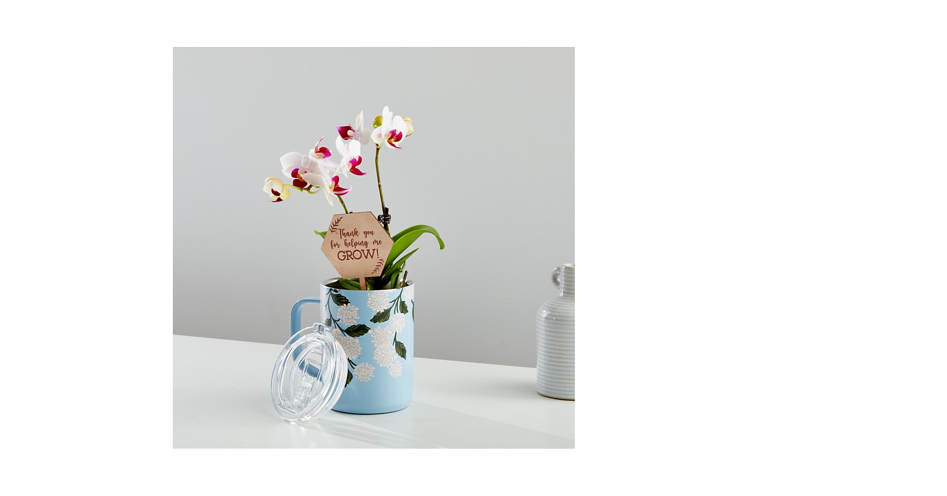 White Orchid in Corkcicle® Mug