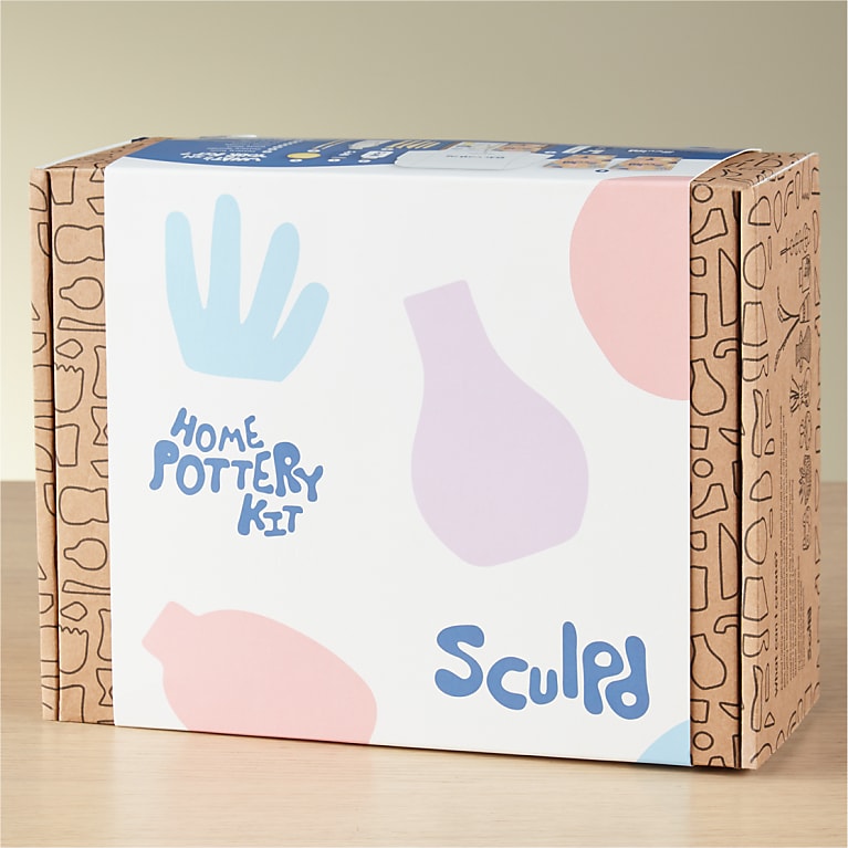 SCULPD Pottery Kit for 2 Air-Dry Matte Varnish Paints Tools Guide