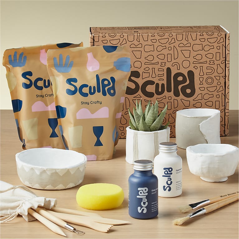 Get creative with this home-delivered DIY pottery kit