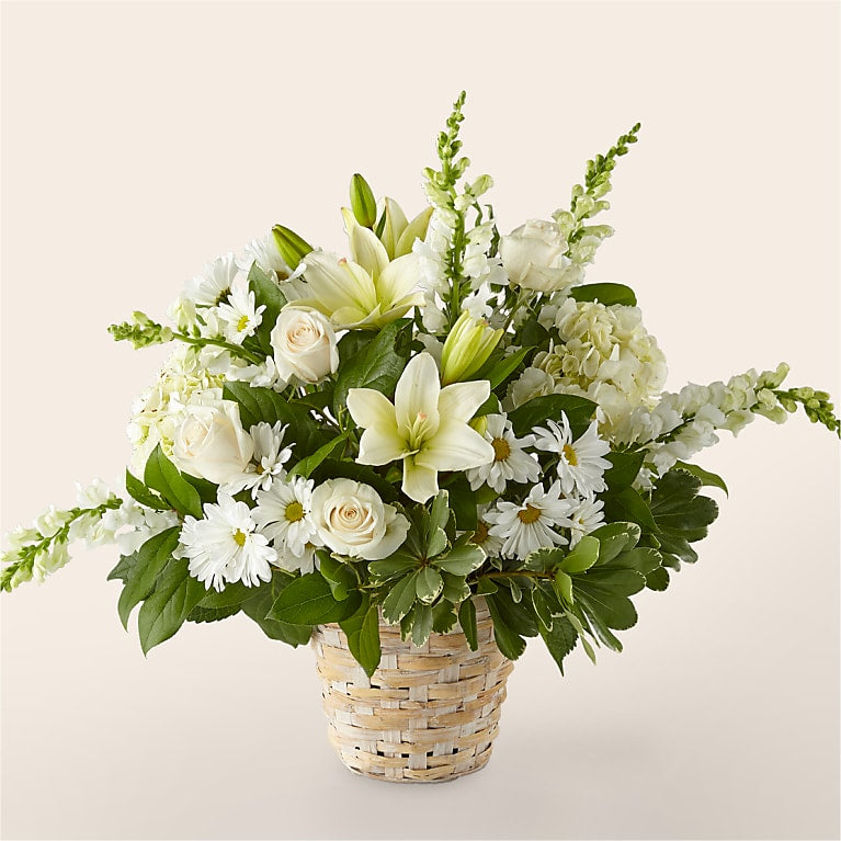 Ivory Elegance Floral Basket