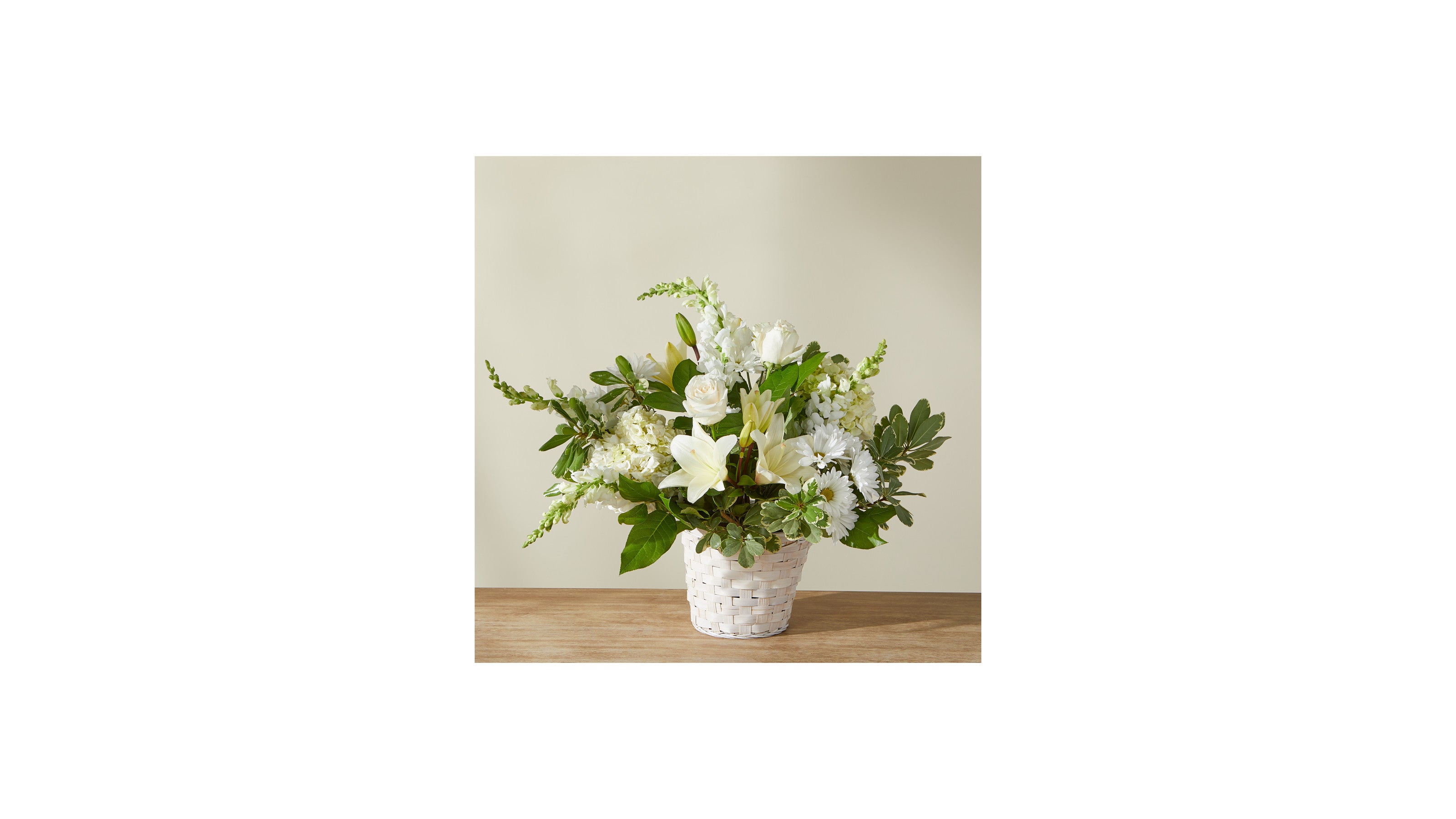 Ivory Elegance Basket Floral