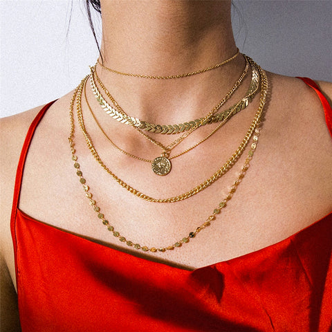Hick rester Ubarmhjertig Arrow Multi-Chain Choker Necklace – Piks Jewels