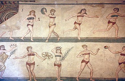 Roman Mosiac showing women exercising