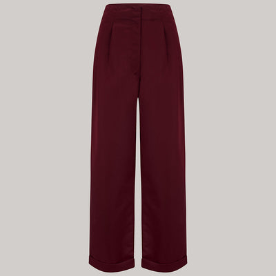 Audrey Trousers Windsor Wine  Vintage Style Women's Trousers - The  Seamstress of Bloomsbury