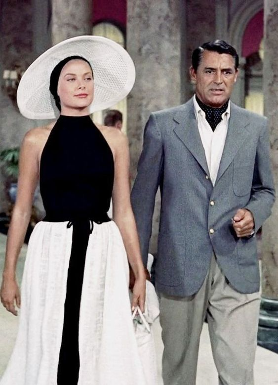 Grace Kelly and Cary Grant on set of To Catch a Thief