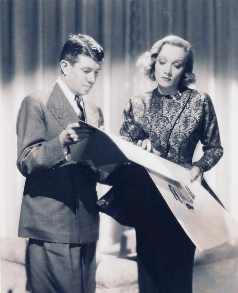 Travis Banton and Marlene Dietrich