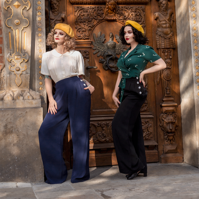 Ladies 1940s Vintage Style Trousers - The Seamstress of Bloomsbury